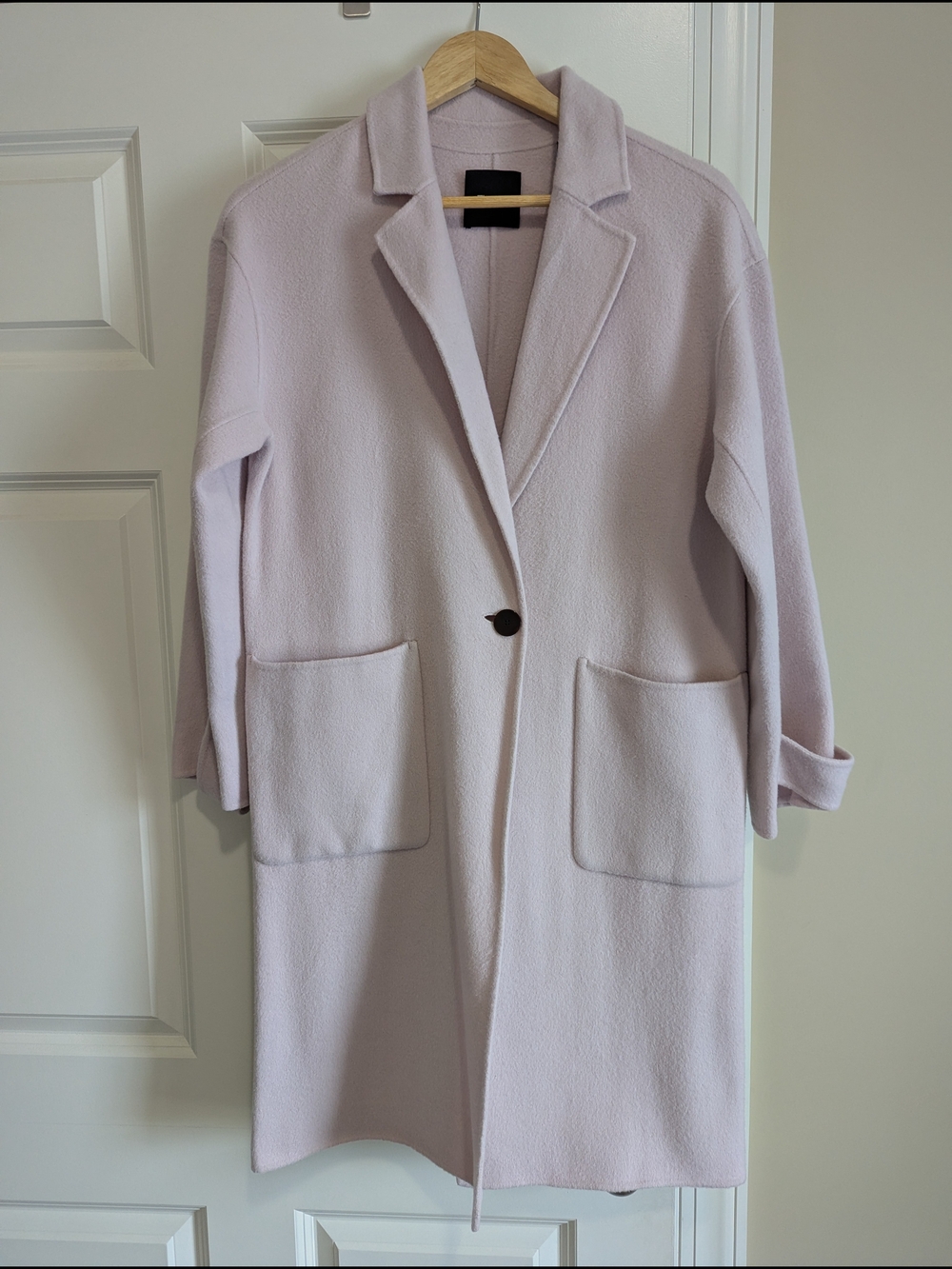 Theory Easy One Button Coat Light Pink